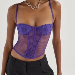Urban Outfitters Out From Under Purple Mesh Corset